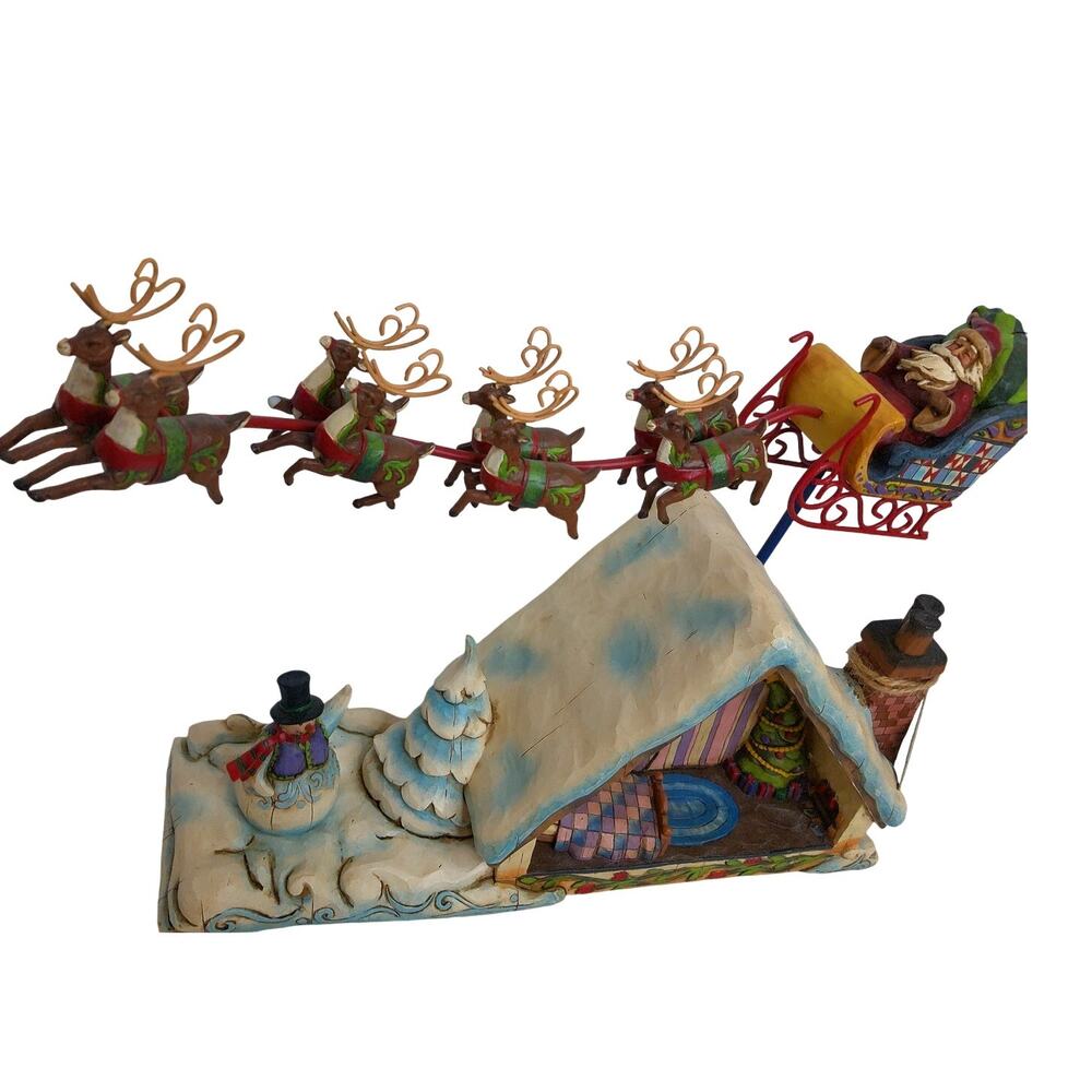 Jim Shore Heartwood Creek Masterpiece Collection Dreams Fly Christmas Santa